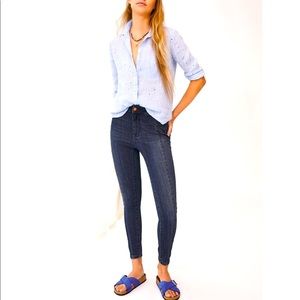 Pilcro High-Rise Seamed Denim Leggings from Anthropologie